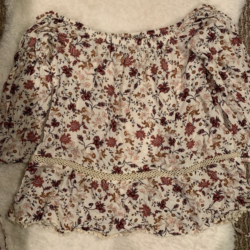 Floral off the shoulder top